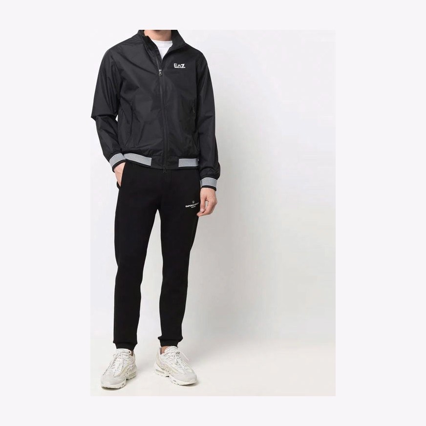Emporio Armani SS22 Logo Drawstring Sweatpants Black