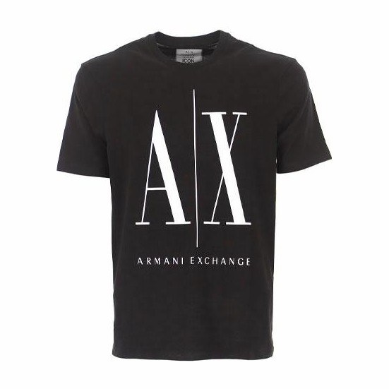 Armani Exchange Logo Print T-Shirt Black