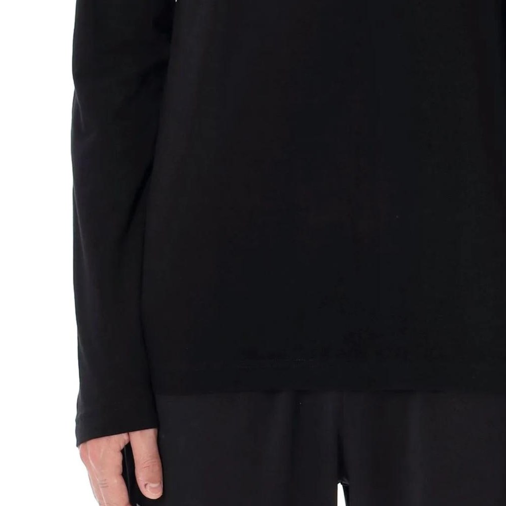 Emporio Armani Logo Polo Long Sleeve Black