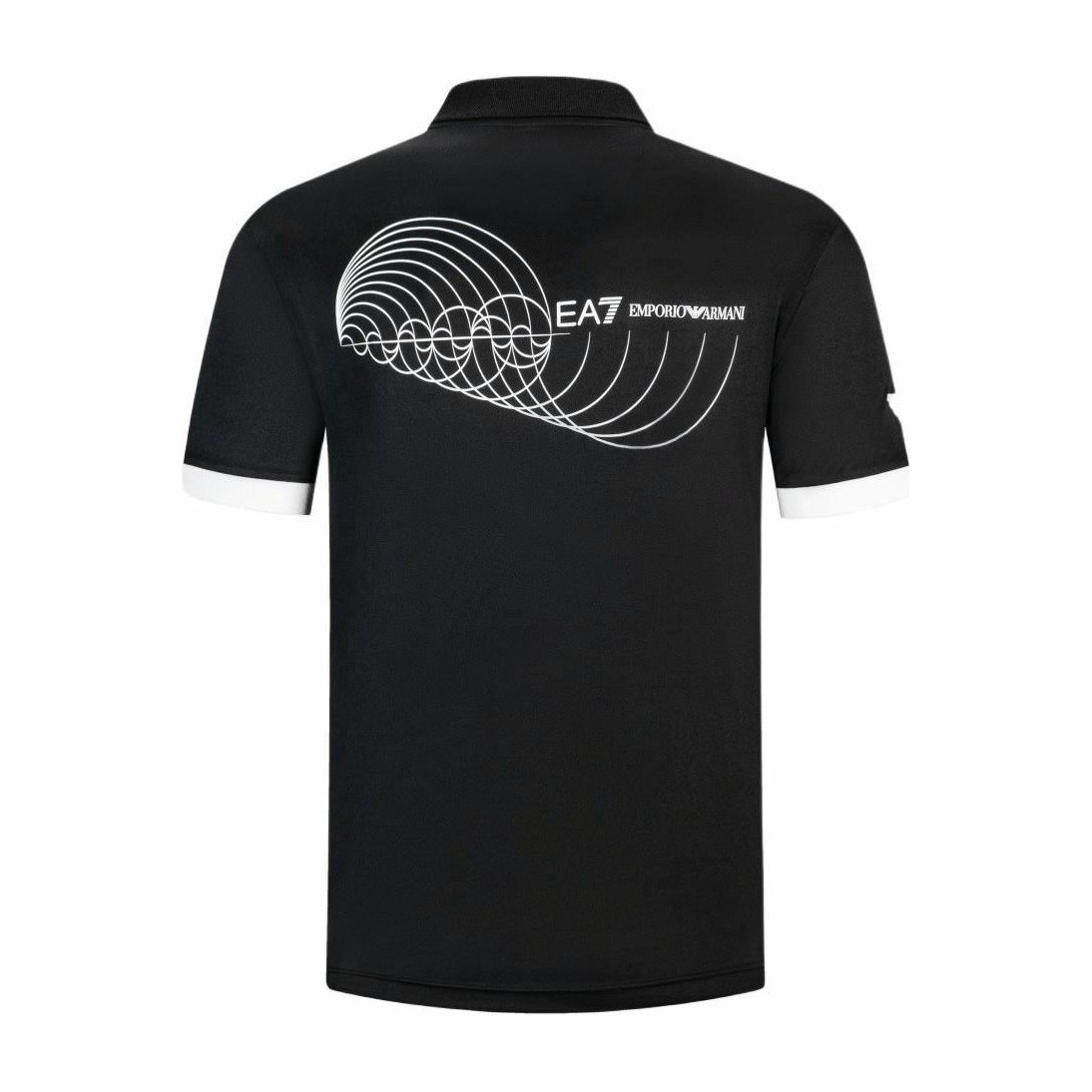 Emporio Armani EA7 SS24 Logo Polo Black