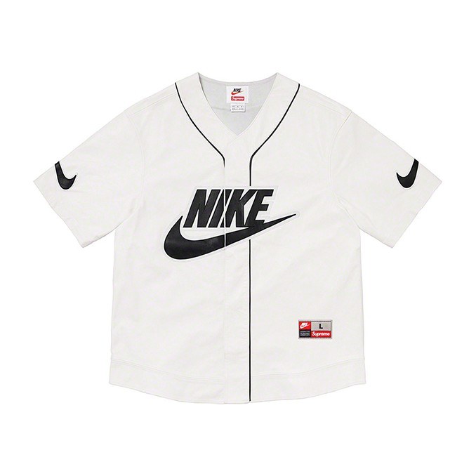 Supreme x Nike Box Logo Leather Jacket White