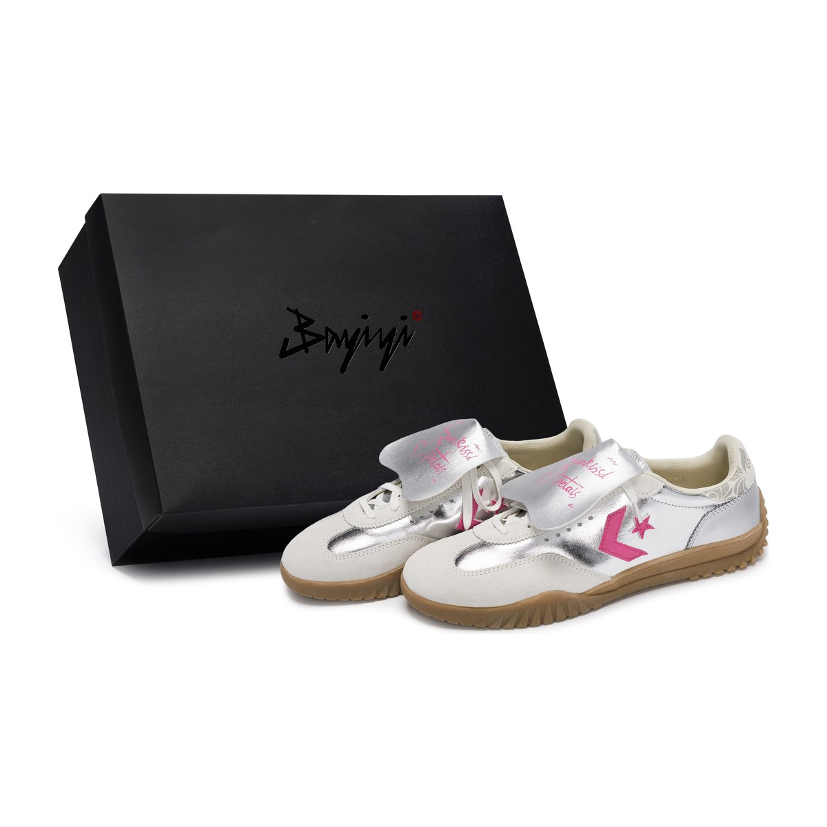 Converse Run Star Trainer White Silver Pink