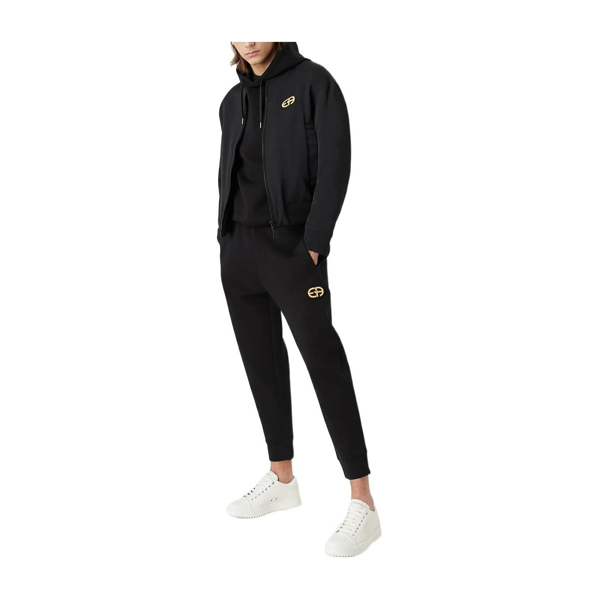 Emporio Armani FW22 Logo Zip Jacket Black