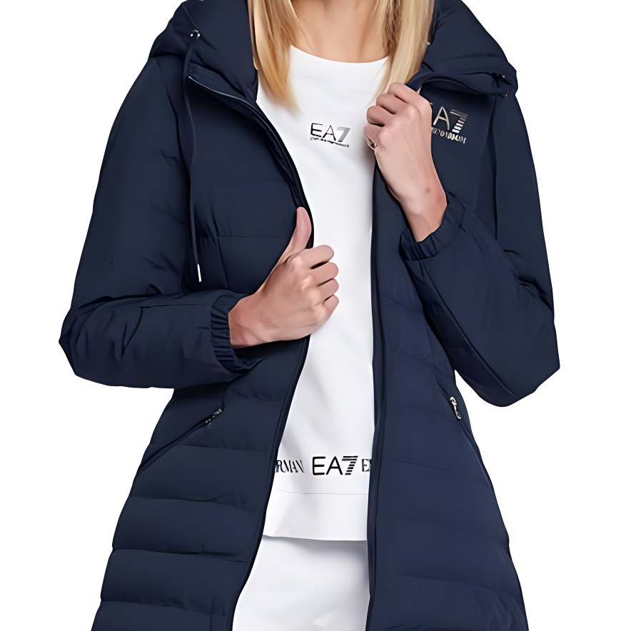 Emporio Armani EA7 Logo Hoodie Jacket Navy
