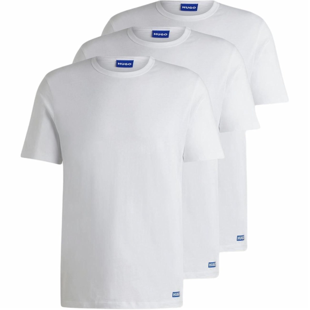 HUGO BOSS Letter Crew Neck T-Shirt 3-Pack White