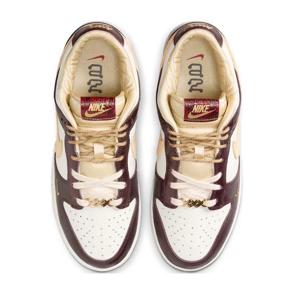 Nike Dunk Low LX White Gold Red