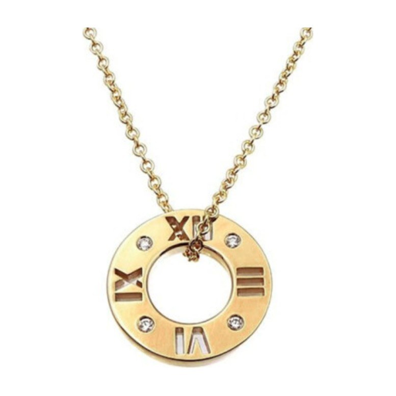 Tiffany & Co. Roman Numeral Pendant Necklace