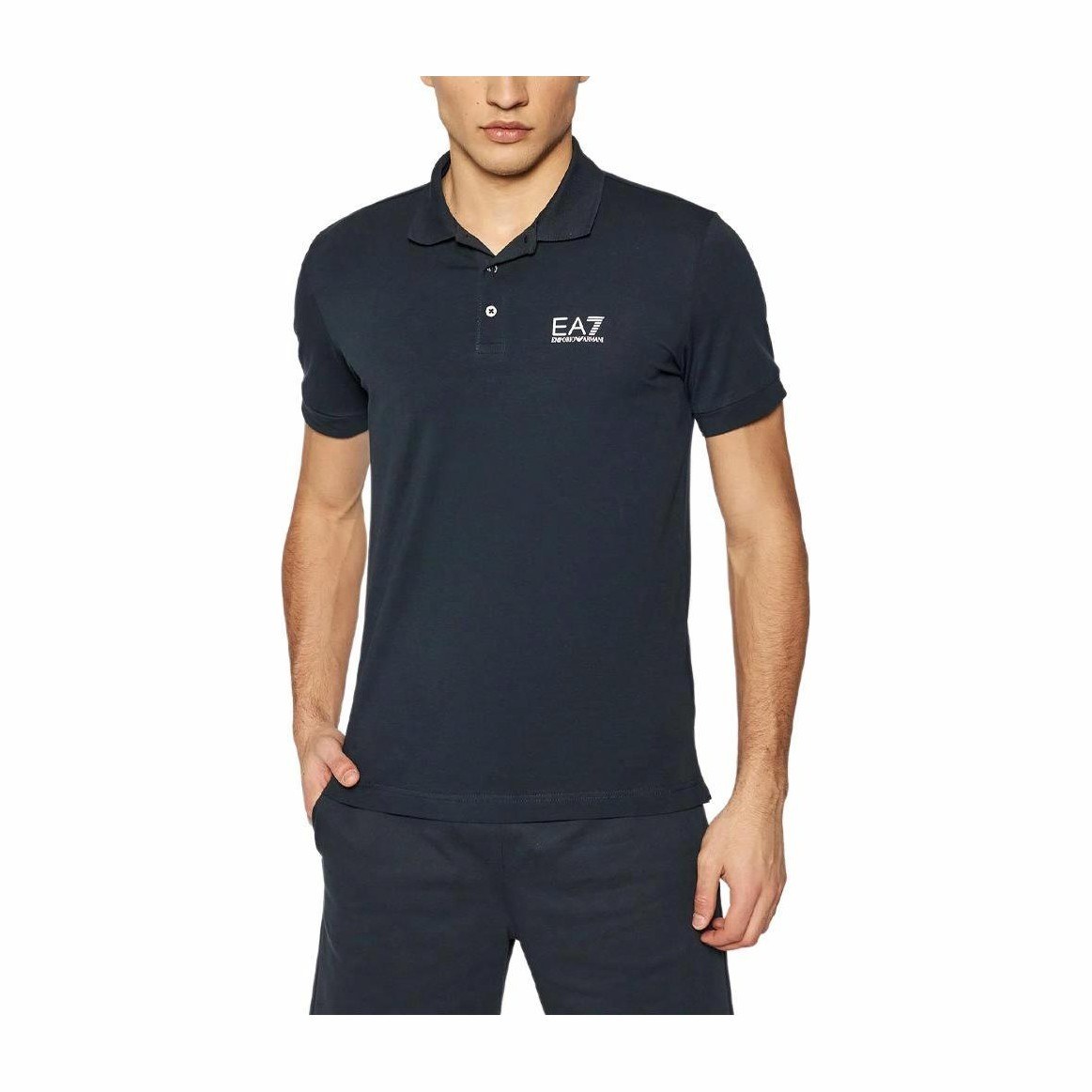 Emporio Armani SS22 Logo Polo Navy