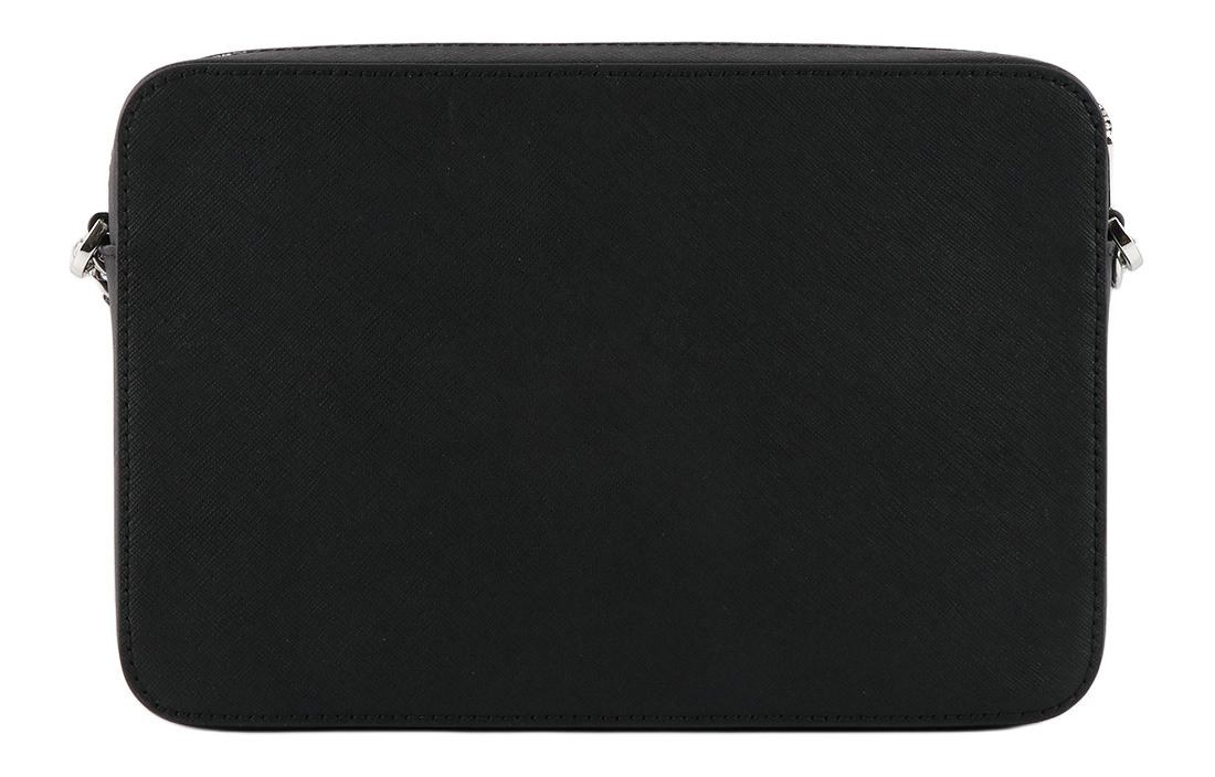 Michael Kors Jet Set Chain Logo Leather Shoulder Bag Large Black