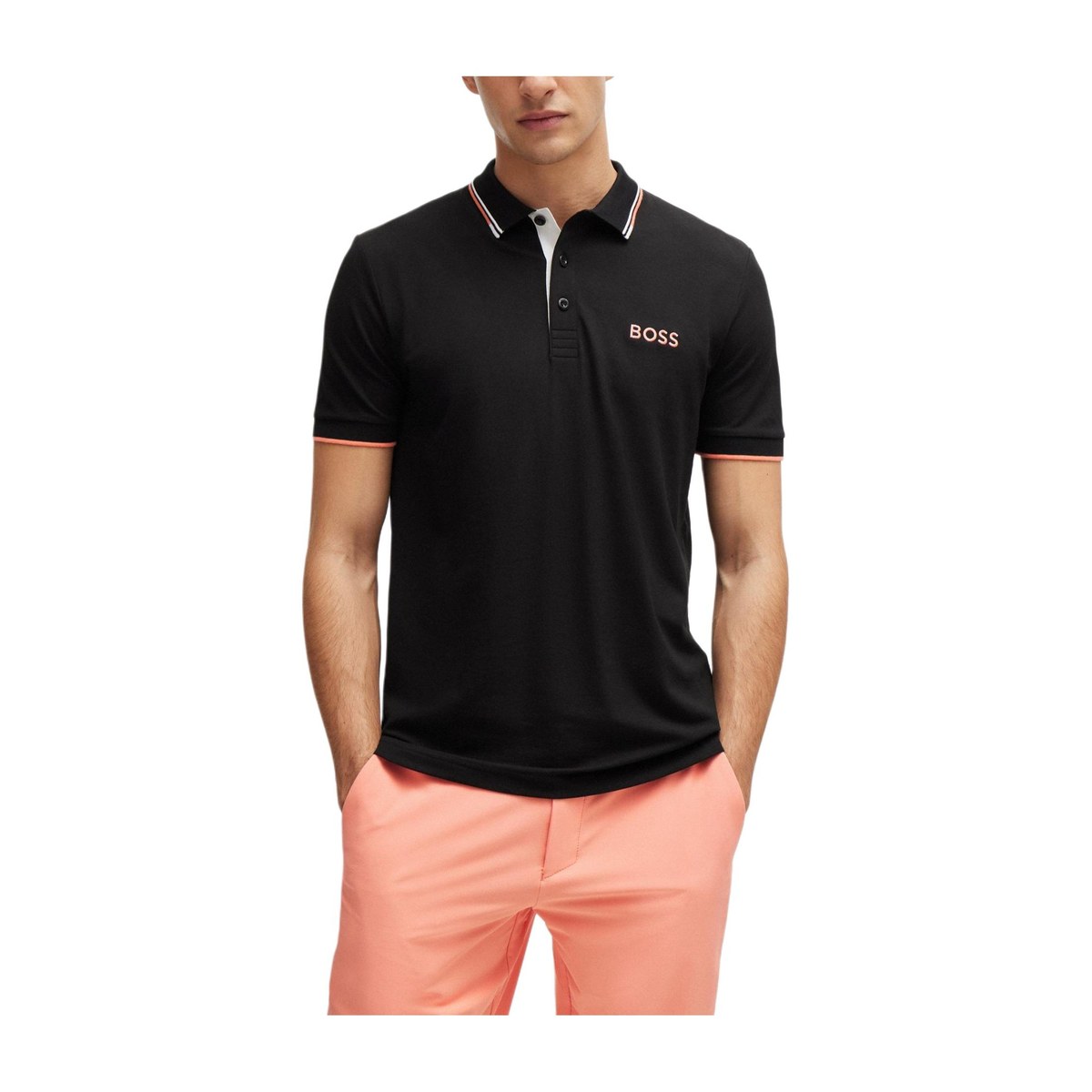 HUGO BOSS Polo Shirt With Contrast Logos Polo