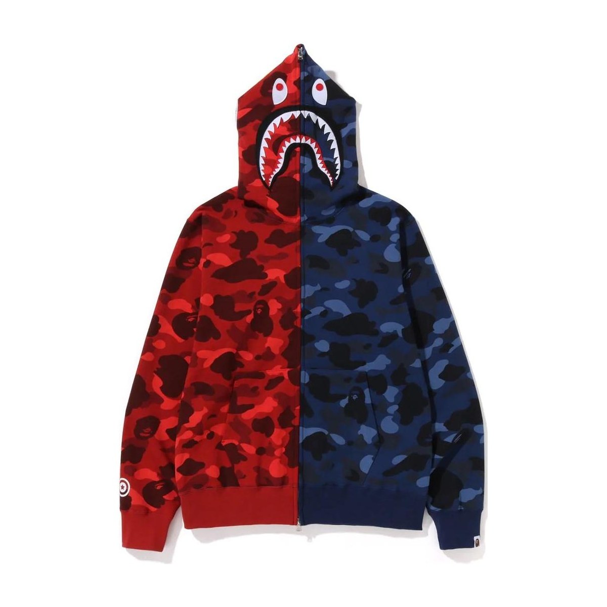 A BATHING APE Bape FW22 Color Camo Shark Full Zip Hoodie