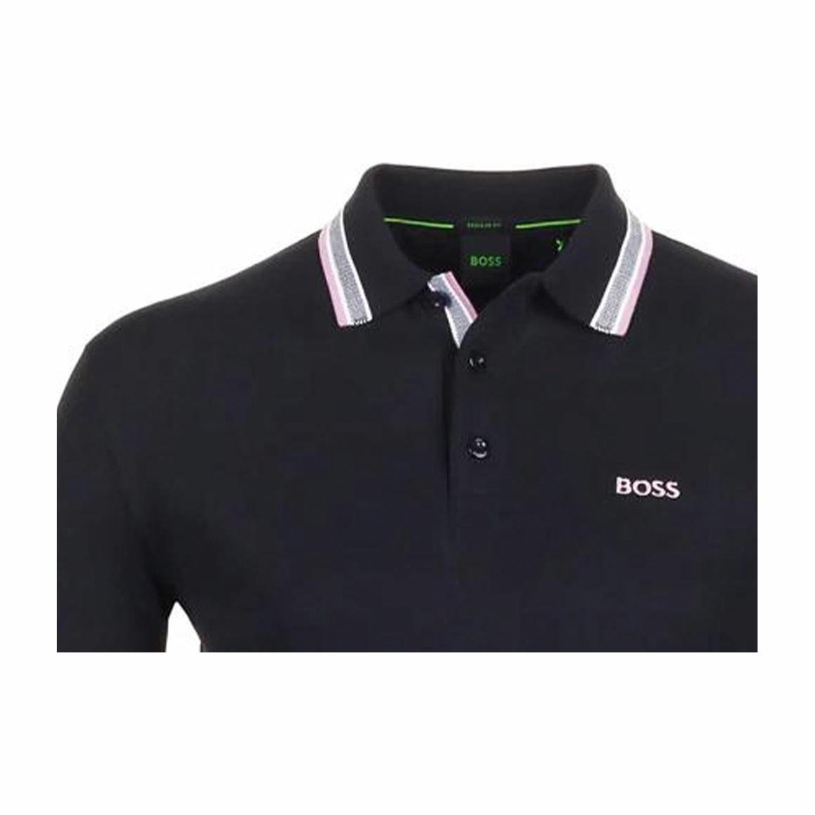 HUGO BOSS Letter Print Polo Long Sleeve