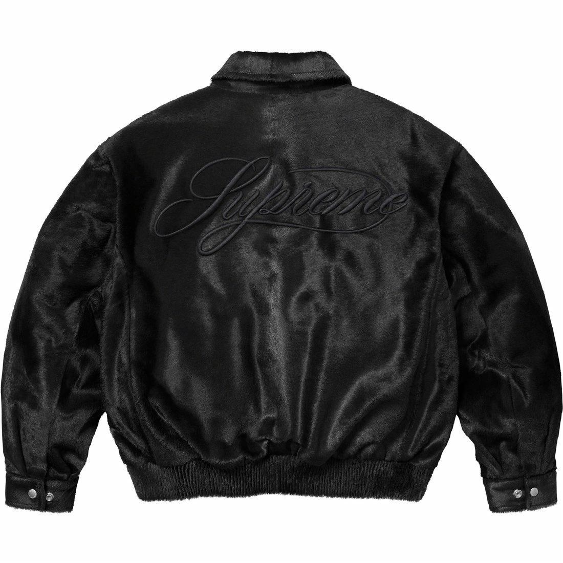 Supreme Ponyhair Varsity Jacket