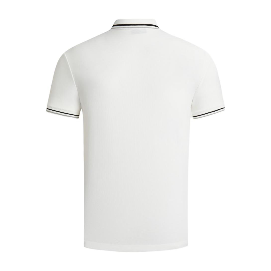 Emporio Armani SS24 Striped Polo White