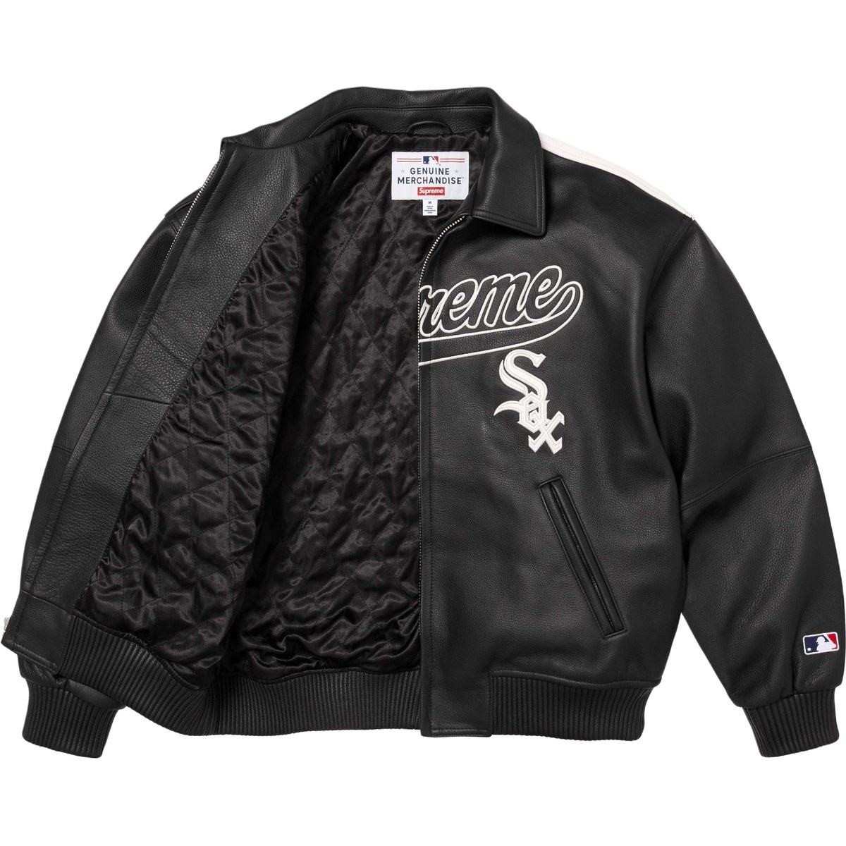 Supreme x Chicago White Sox FW25 WEEK5 Leather Varsity Jacket