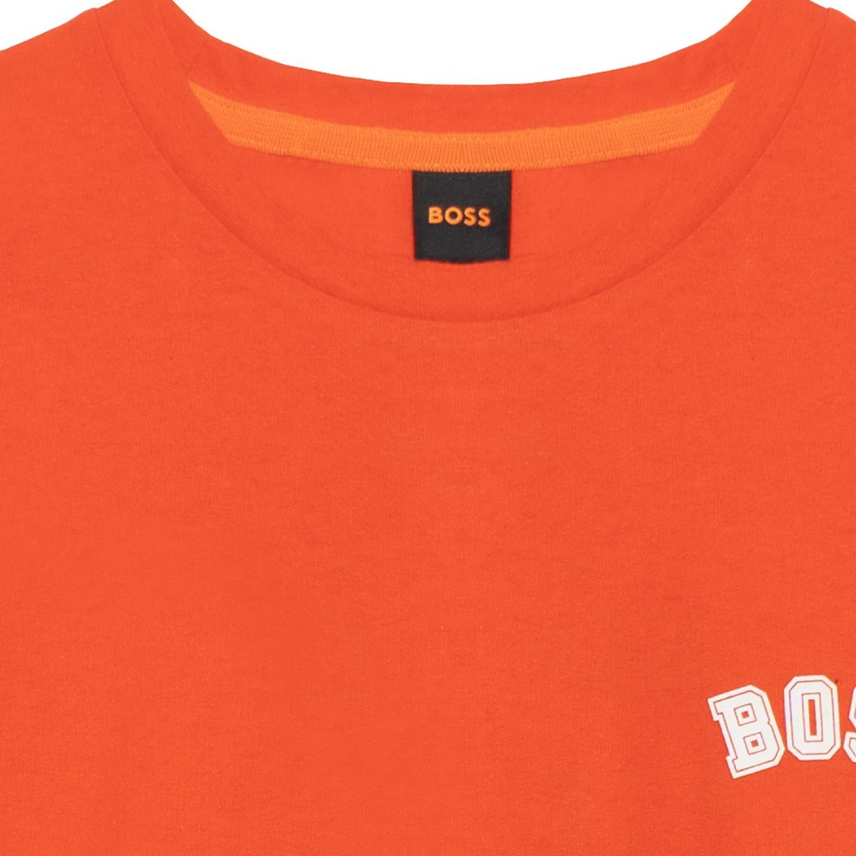 HUGO BOSS Logo Crewneck T-Shirt Orange
