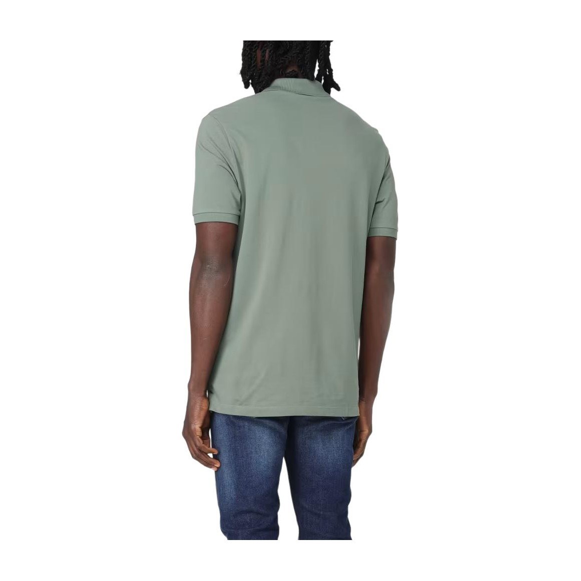 HUGO BOSS Logo Print Polo Shirt Light Green