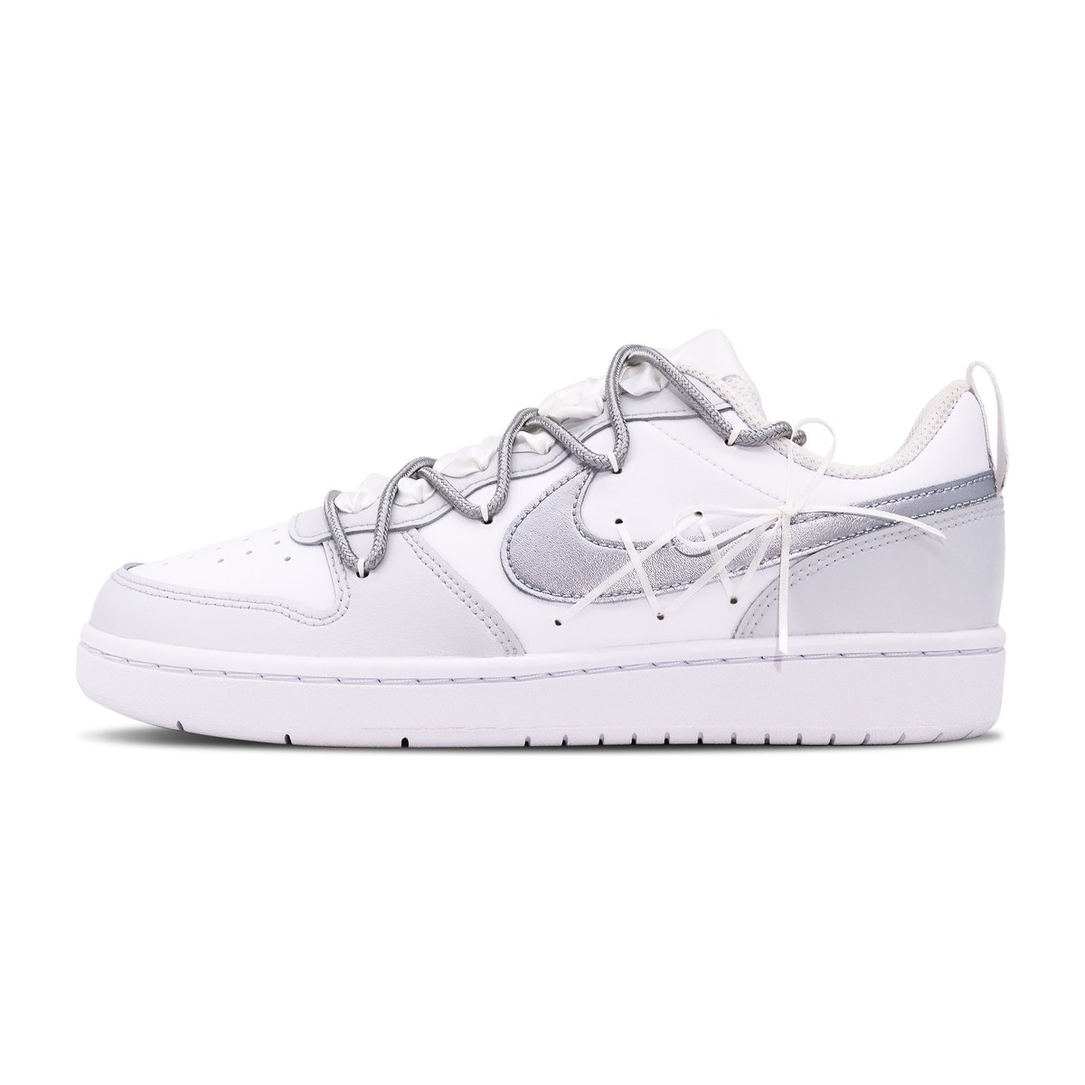 Nike Court Borough Low GS White Silver
