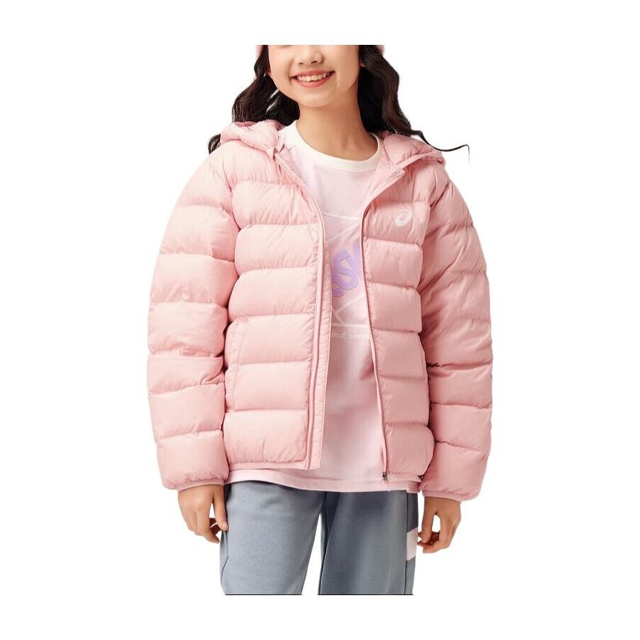 Asics Hoodie Down Jacket Pink Youth