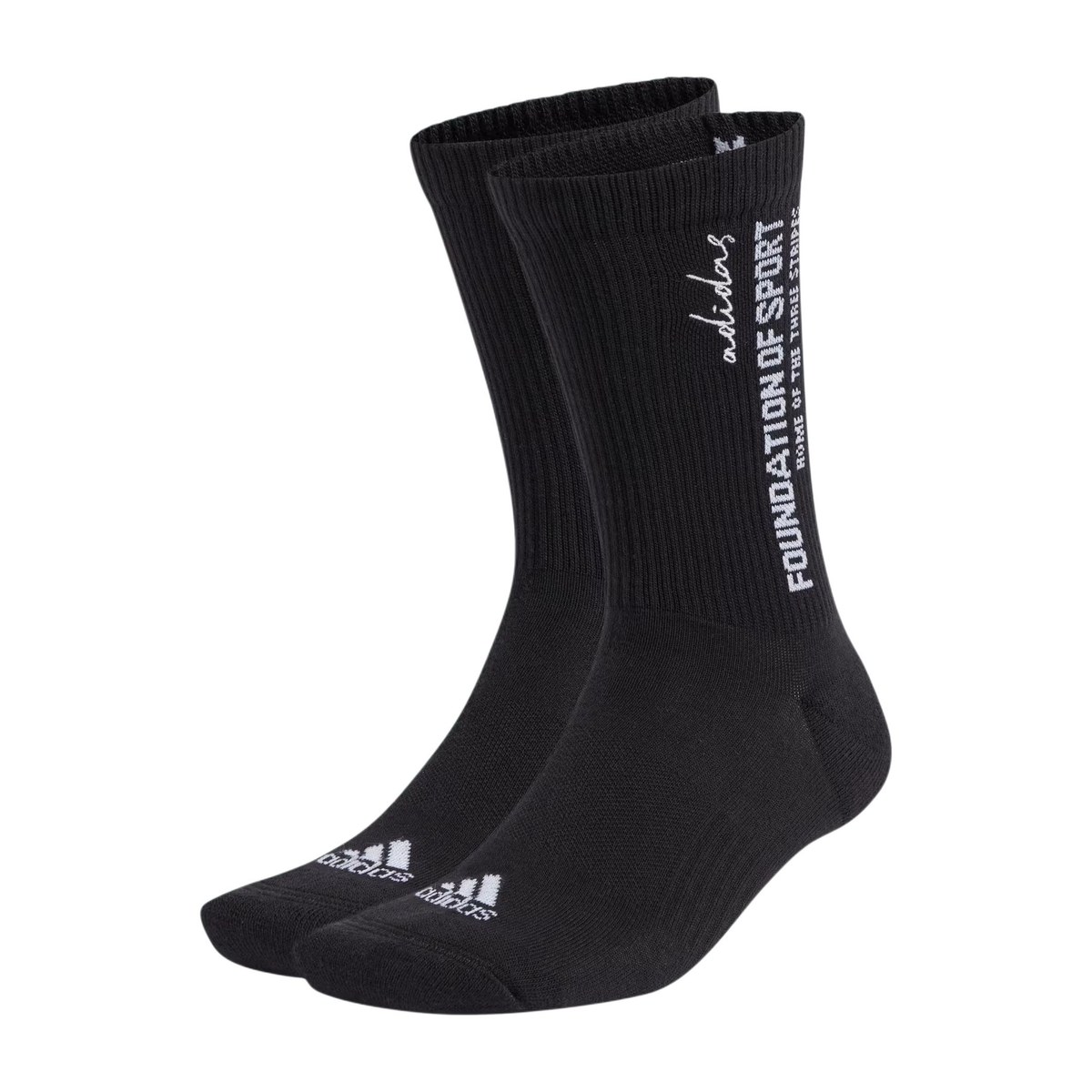 adidas Cushioned Sportswear Slogan Graphic Crew 2 Pair Pack 2