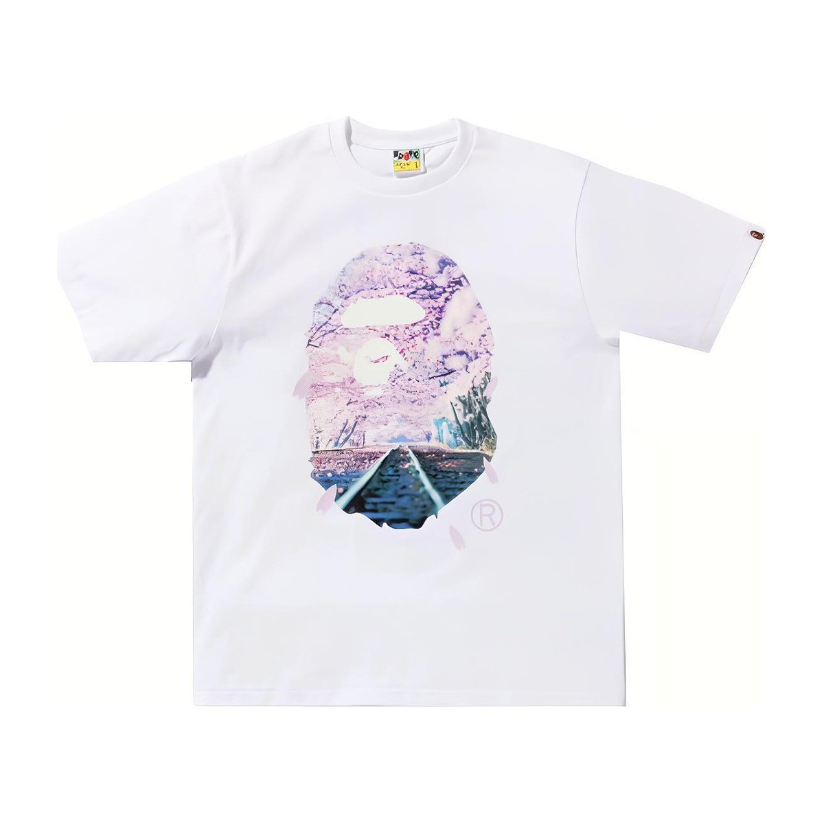 A BATHING APE BAPE Sakura Photo Ape Head Tee