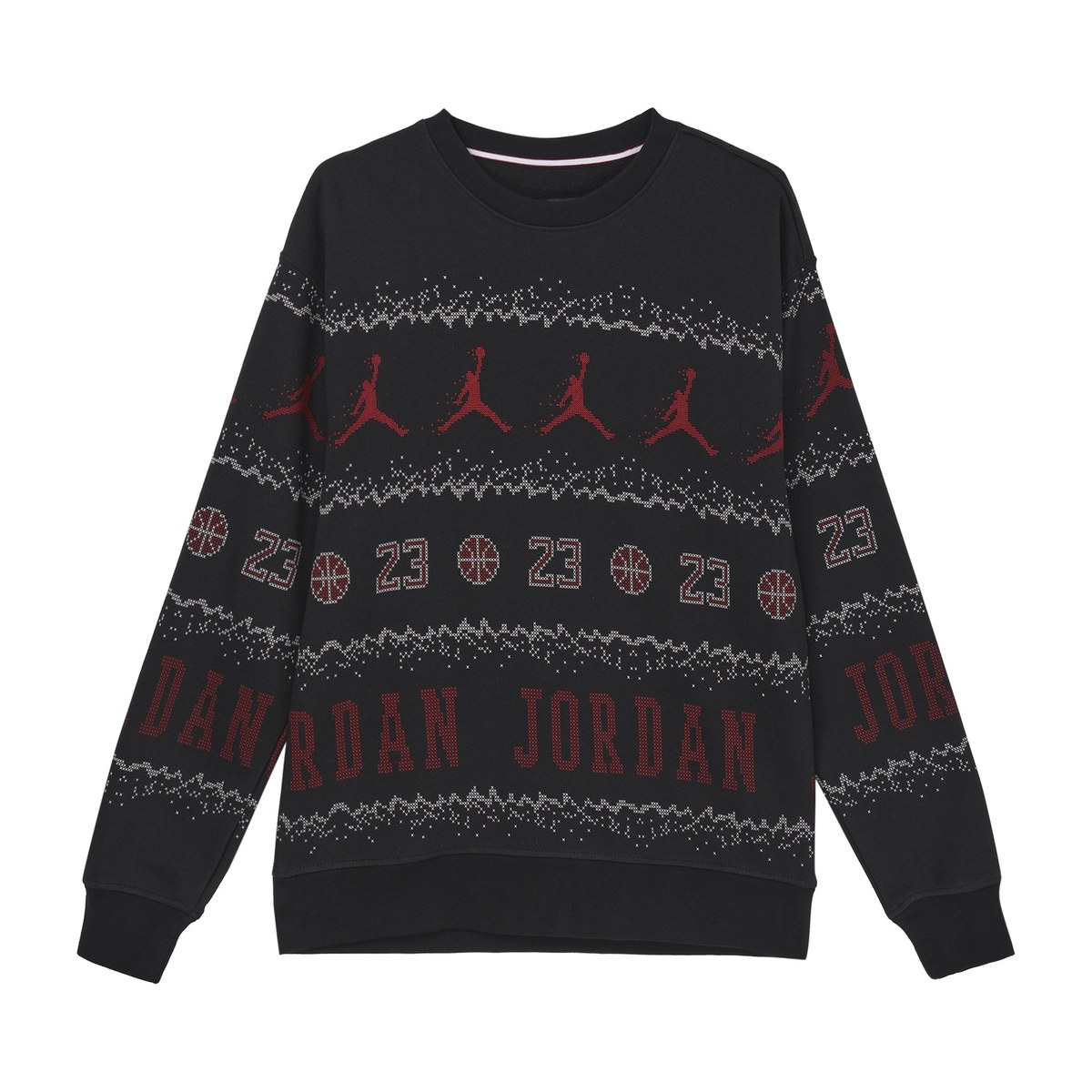 Jordan Essentials Holiday Logo Crewneck Sweatshirt Black