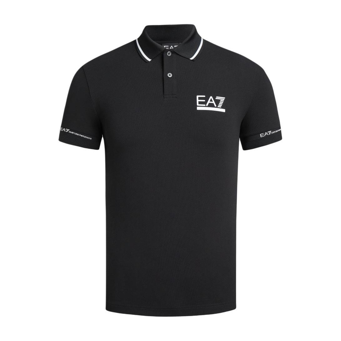 Emporio Armani EA7 SS24 Polo Shirt Black