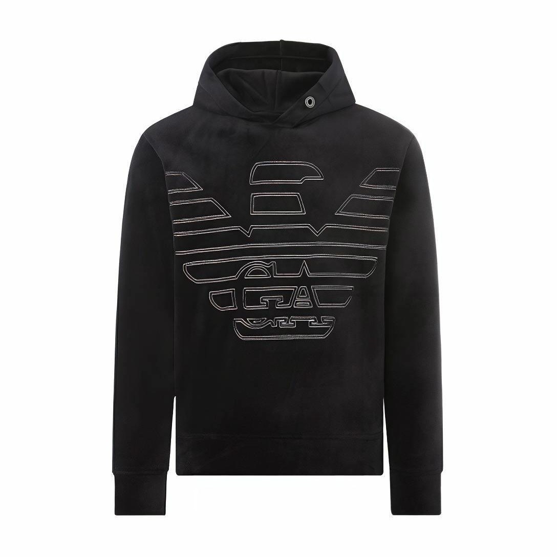 EMPORIO ARMANI Logo Hoodie Black