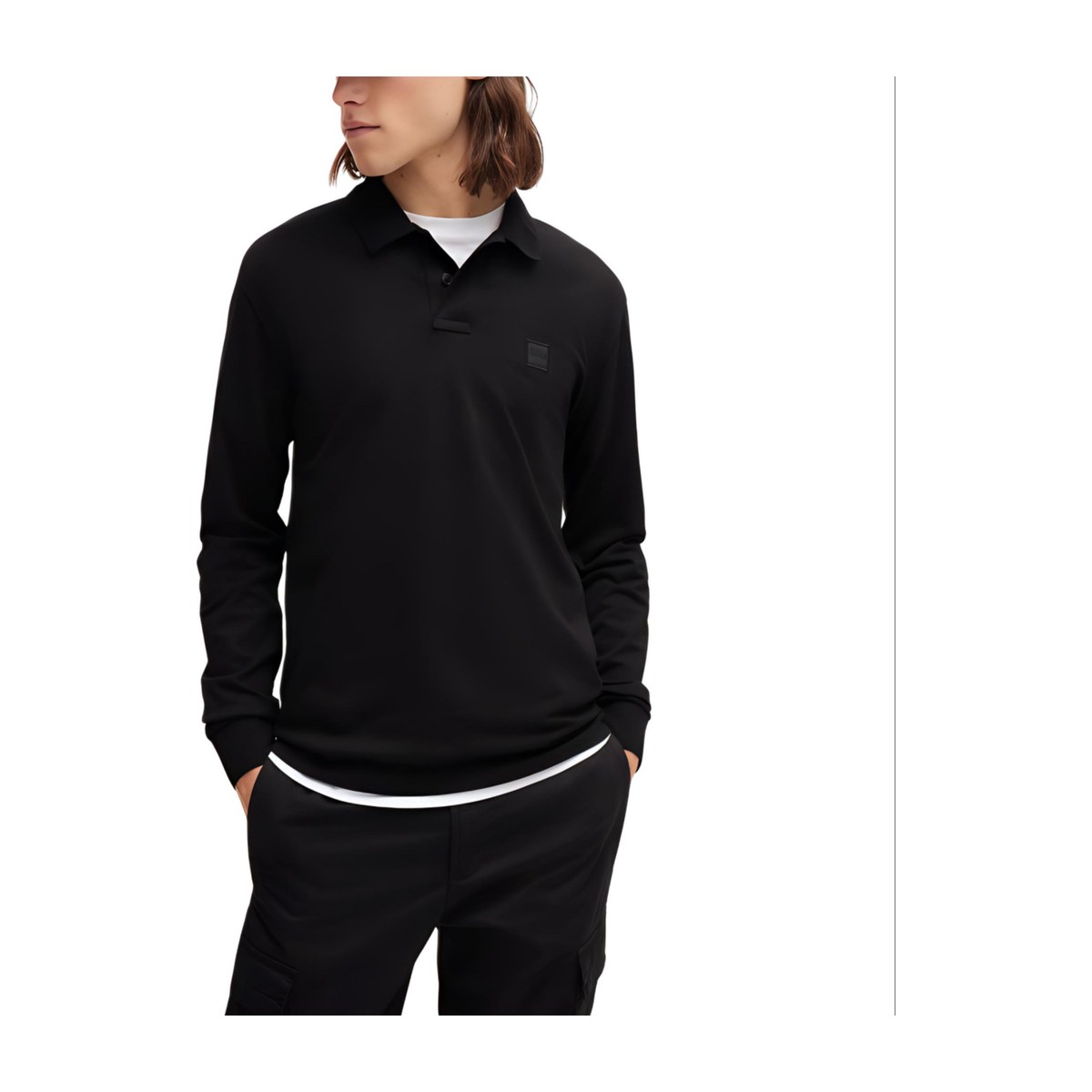 HUGO BOSS Stretch-Cotton Polo Shirt With Logo Psstch Polo