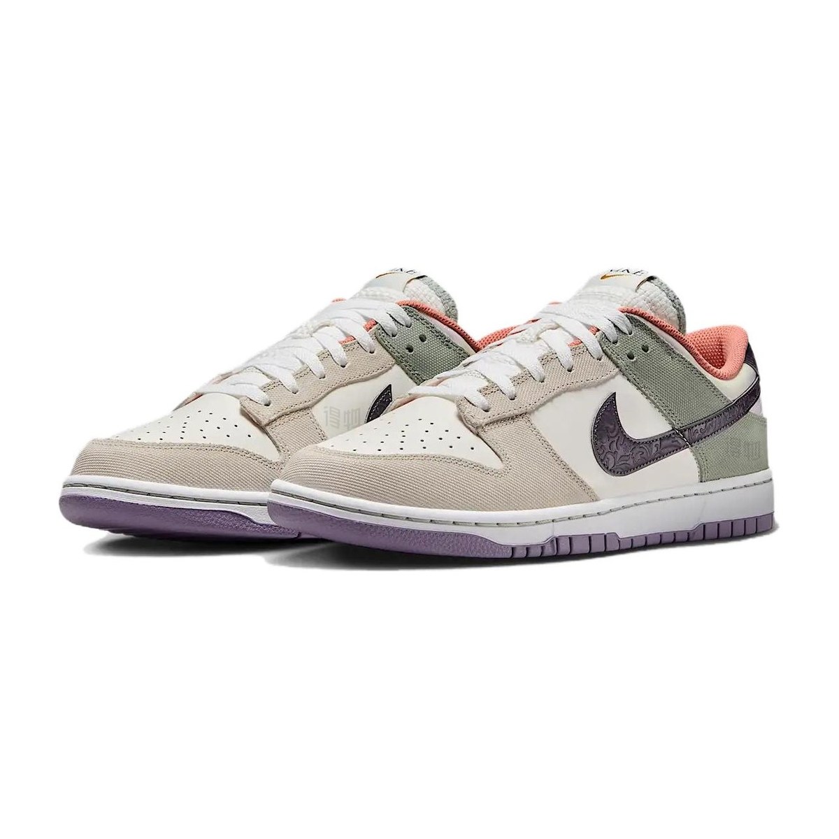 Nike Dunk Low Retro SE White Green Purple