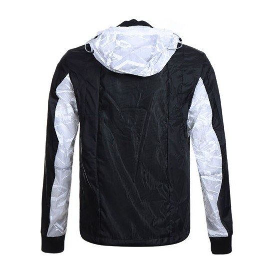 HUGO BOSS Logo Colorblock Hoodie Jacket Black