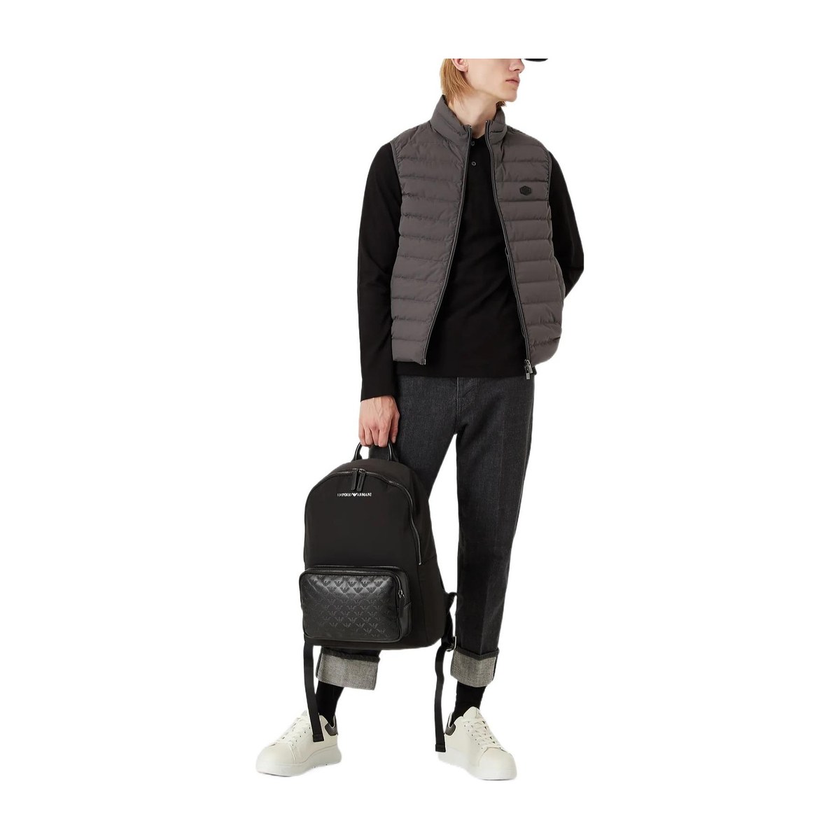 Emporio Armani FW22 Quilted Vest Gray