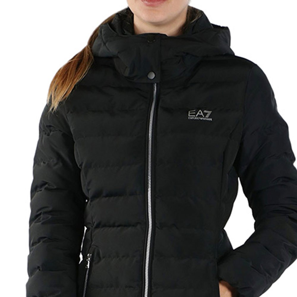 Emporio Armani EA7 Black Cotton Coat