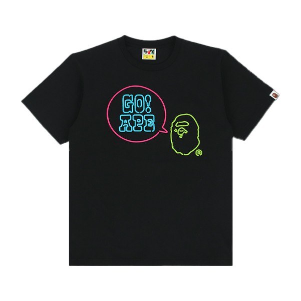 BAPE Neon Slogan Crewneck T-Shirt