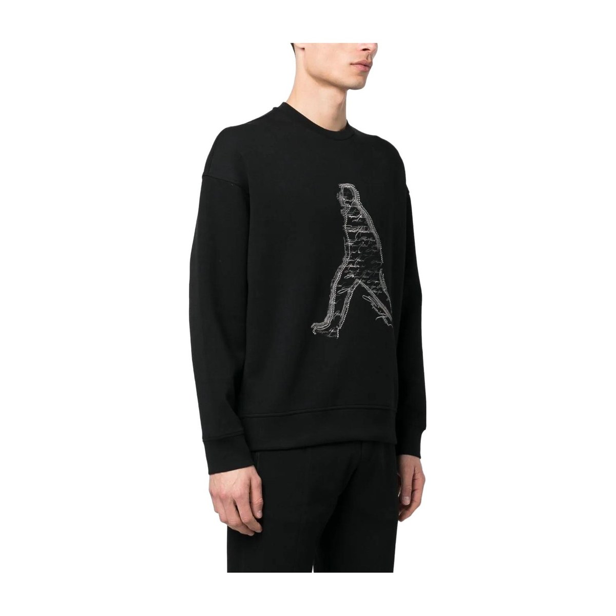 Emporio Armani SS23 Silhouette Crewneck Sweatshirt Black