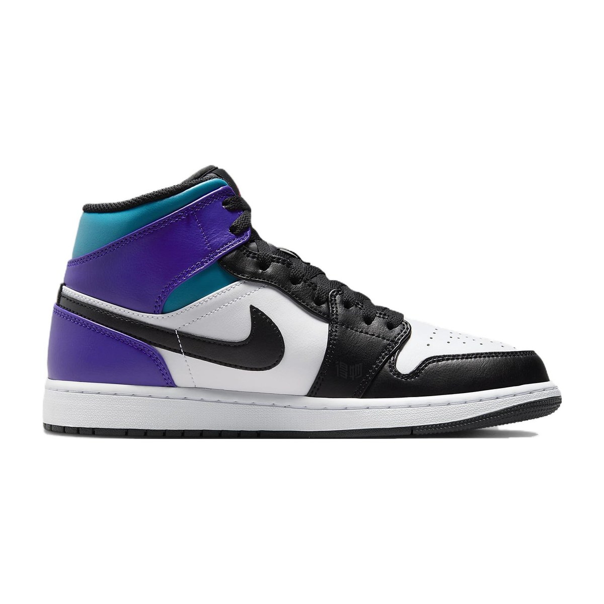Jordan Air Jordan 1 Mid Black White Purple