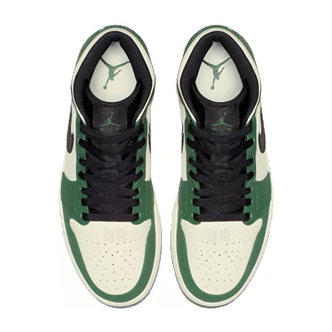 Jordan Mid Retro Basketball Shoes White Green