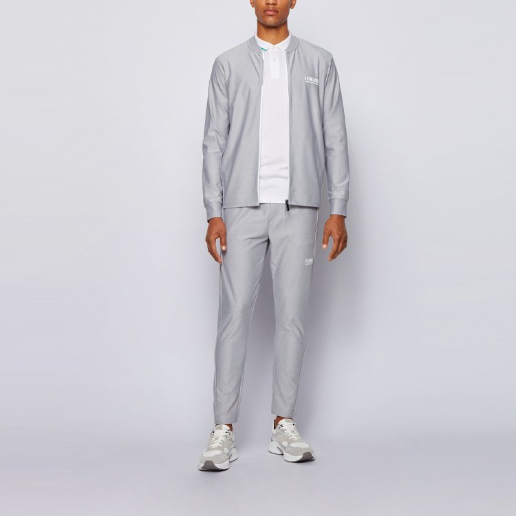 HUGO BOSS Logo Cotton Polo Shirt White