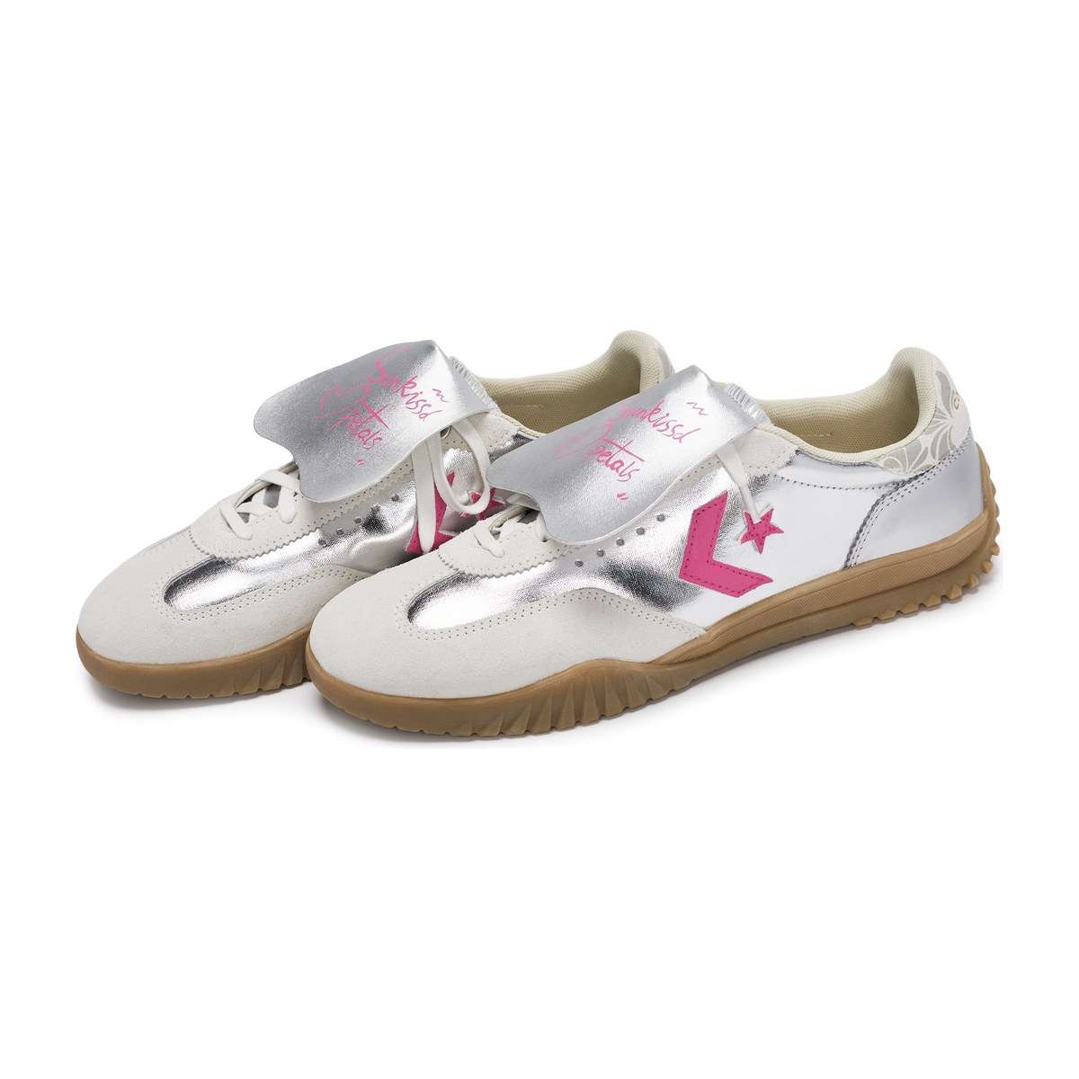 Converse Run Star Trainer White Silver Pink