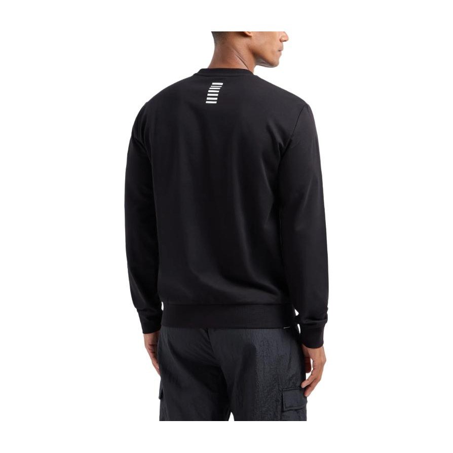 Emporio Armani EA7 SS24 Logo Crewneck Sweatshirt Black