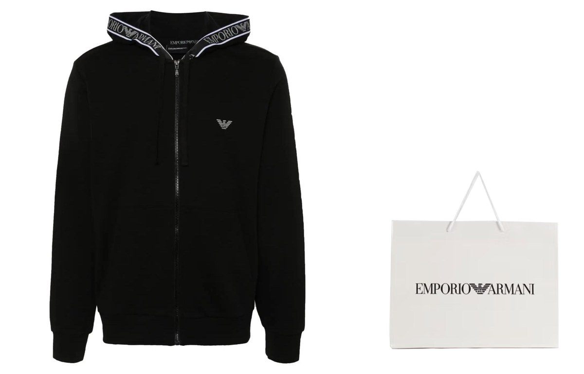 Emporio Armani Hoodie Jacket Black