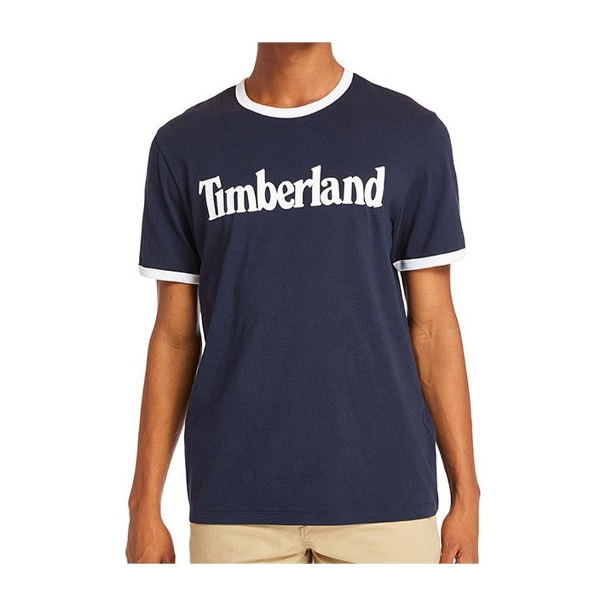 Timberland Crew Neck Printed T-Shirt Deep Sapphire Blue