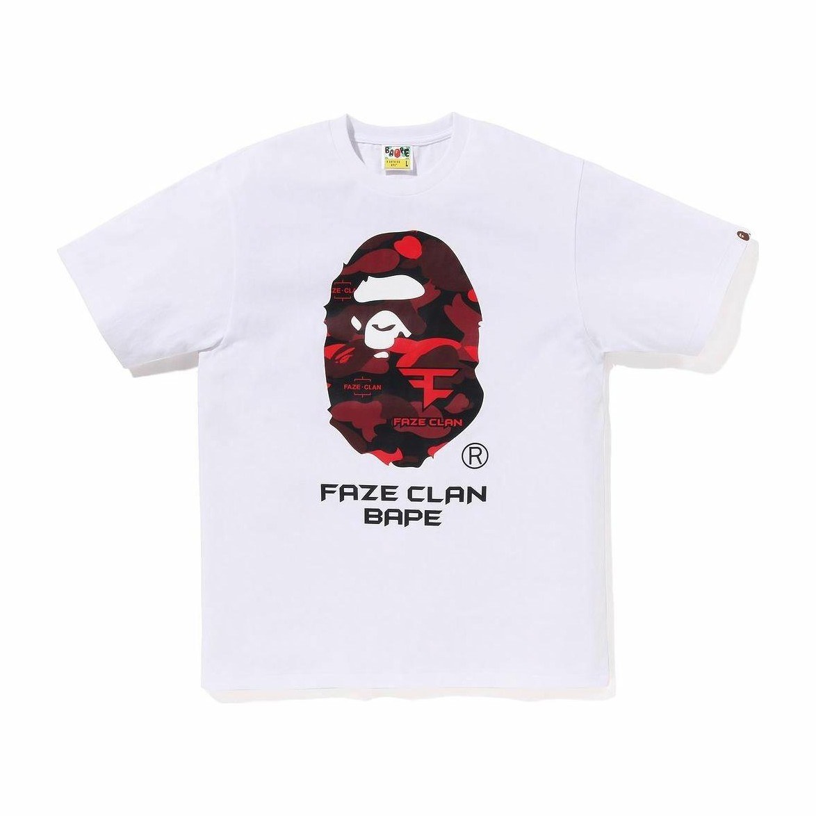 BAPE x FaZe Clan SS23 Camo Tee White