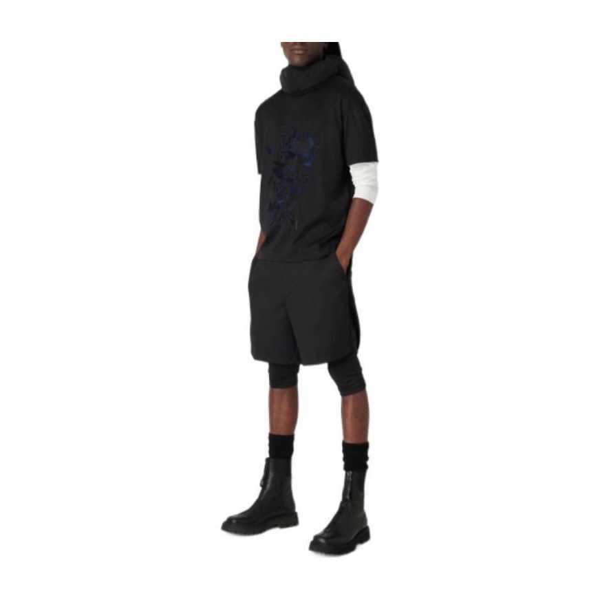 Emporio Armani SS23 Letter Print T-Shirt Black