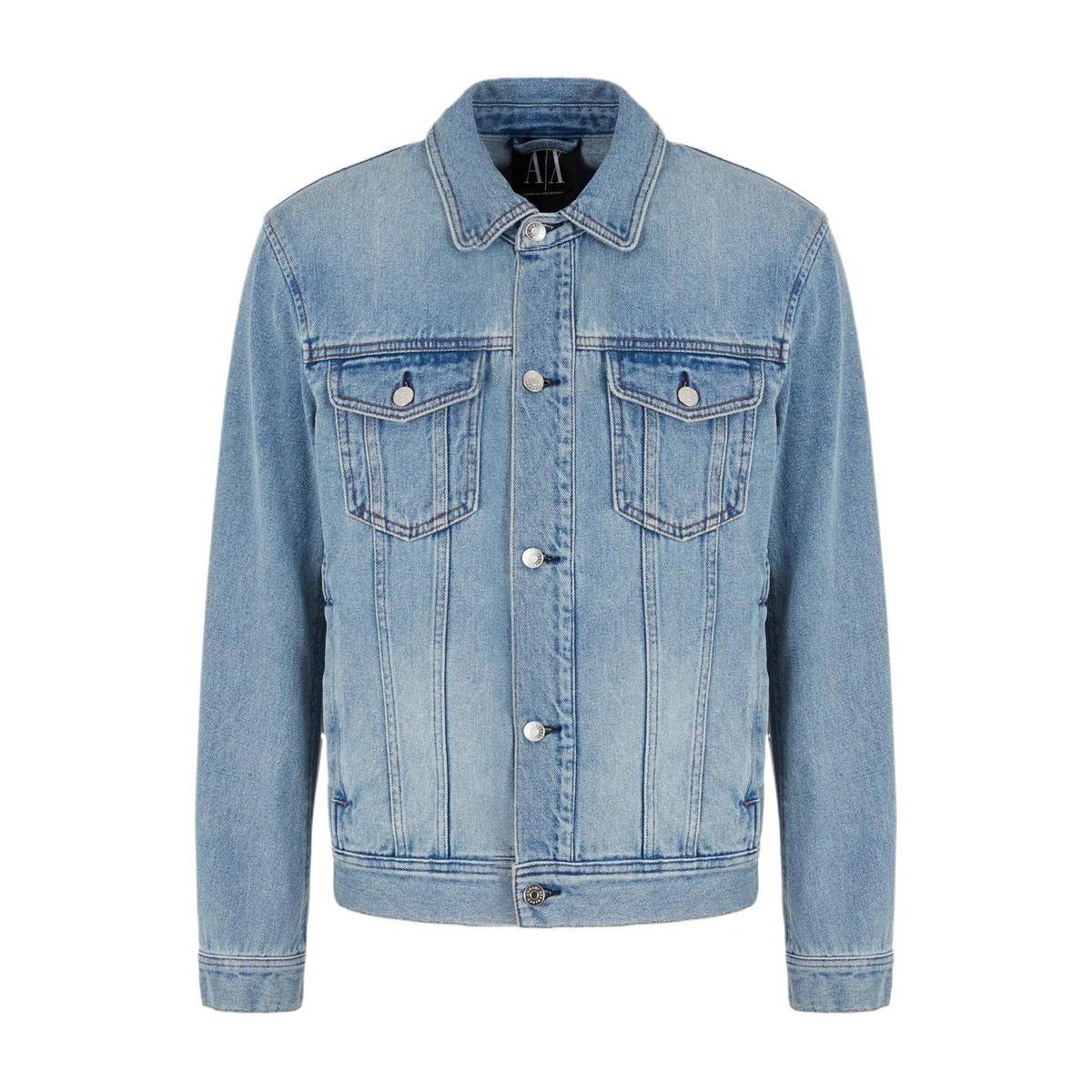 Armani Exchange SS24 Washed Denim Jacket Indigo
