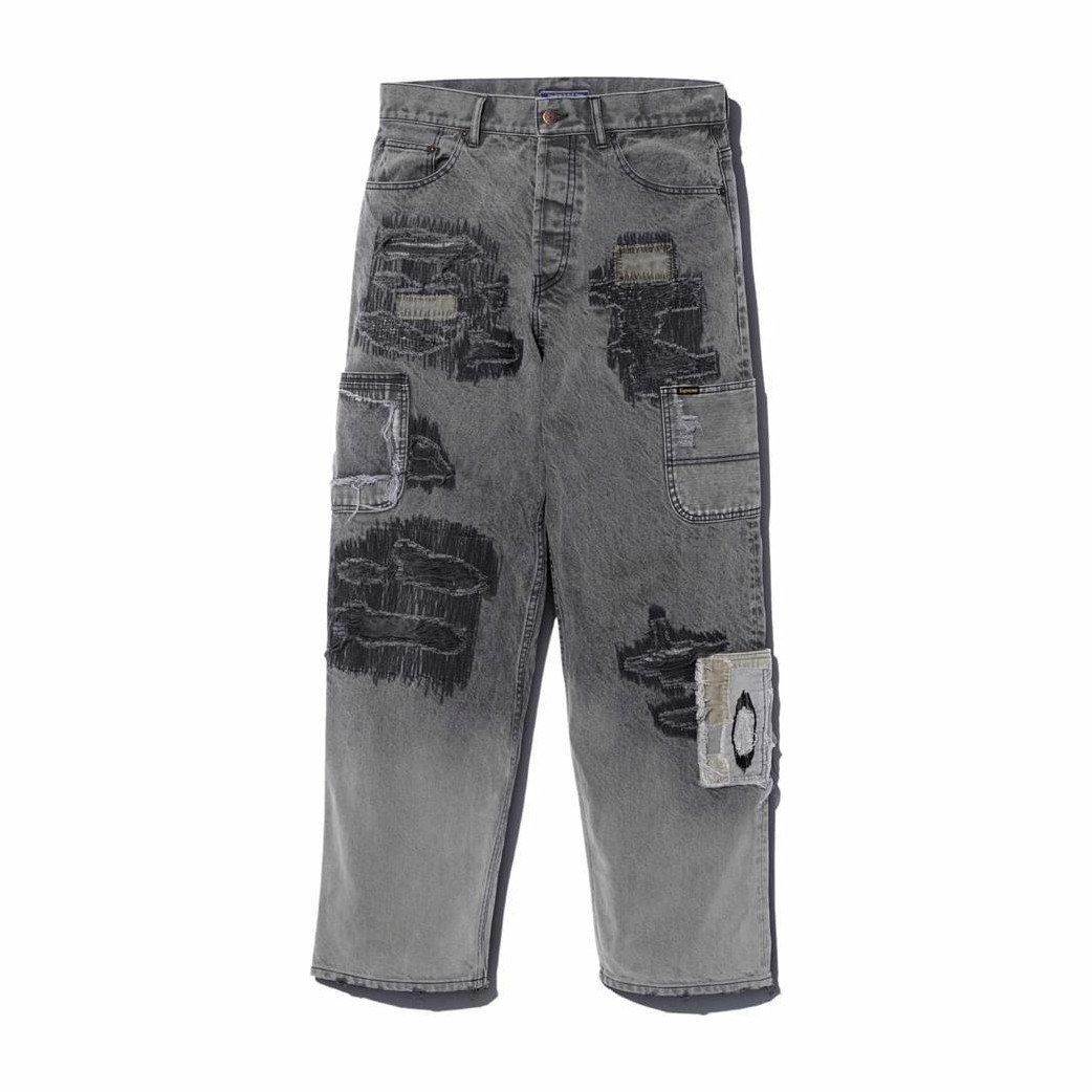 Supreme x BLACKMEANS Mended Loose Fit Jean