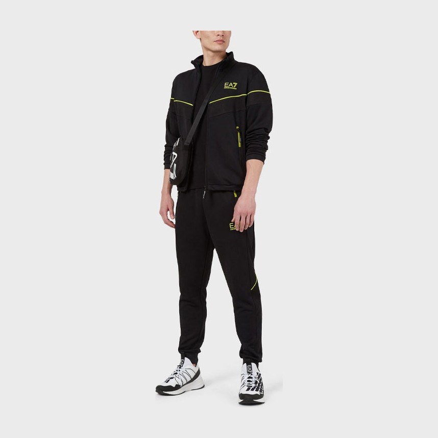 Emporio Armani FW21 Logo Zip Sweatshirt Black