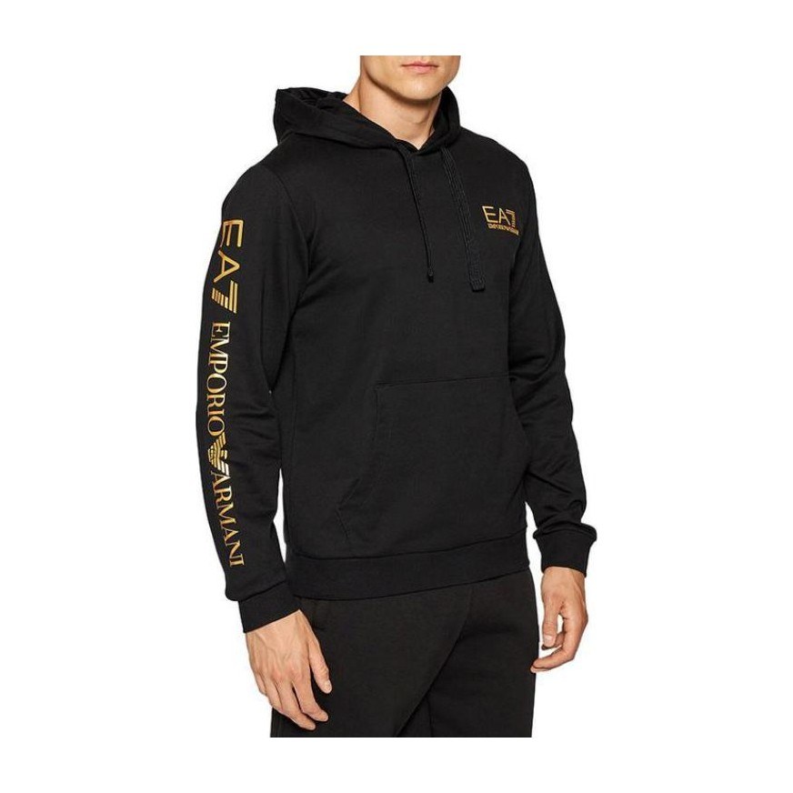 Emporio Armani Logo Hoodie Black
