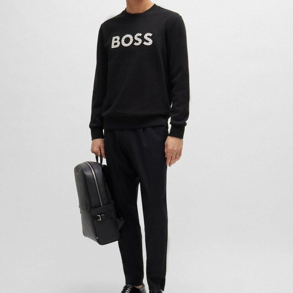 HUGO BOSS Logo Crewneck Sweatshirt Black