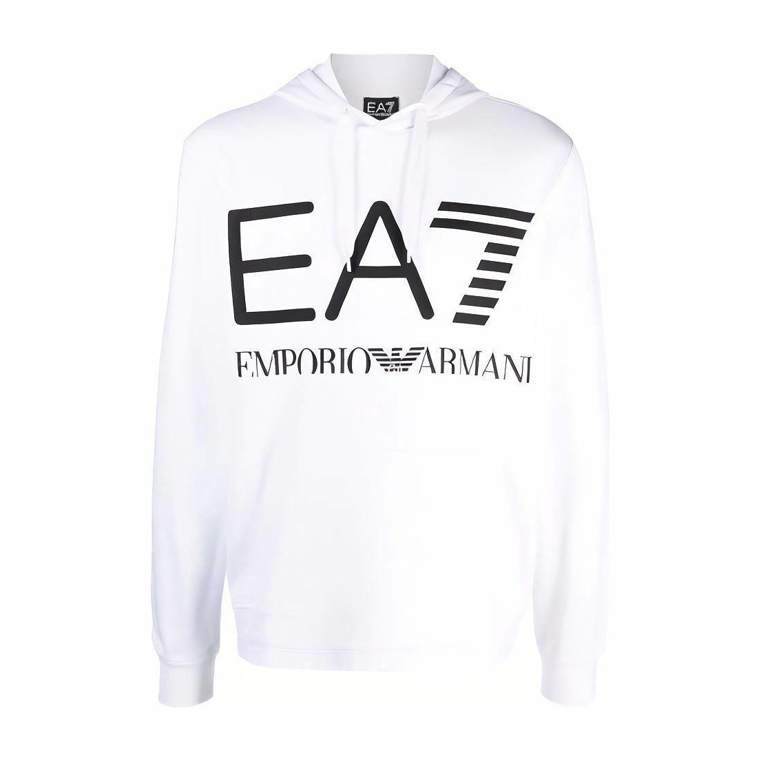 Emporio Armani EA7 Logo Hoodie White